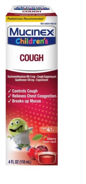Mucinex Children's Cough Liquid Cherry 4 OZ