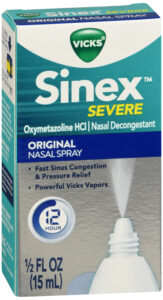 Vicks Sinex Severe Oxymetazoline HCl Nasal Spray Original 0.5 OZ