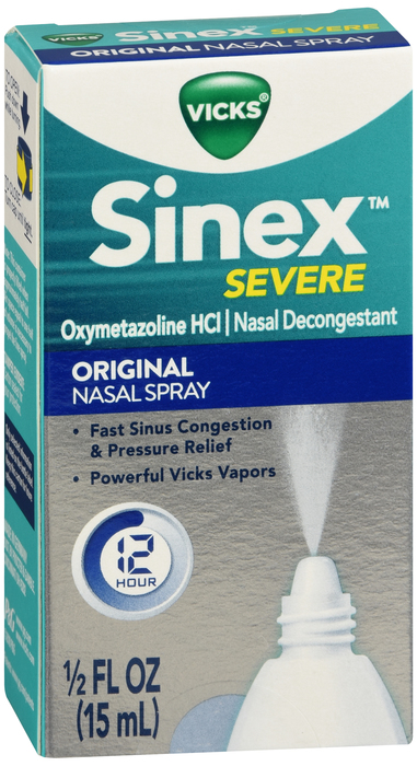Vicks Sinex Severe Oxymetazoline HCl Nasal Spray Original 0.5 OZ