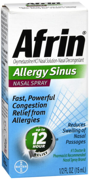 Afrin Allergy Sinus Oxymetazoline HCl Nasal Spray 15 ML